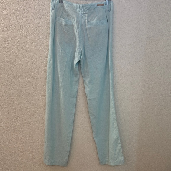 NWOT. Pilcro and the Letterpress Linen-blend Light Blue Pants, Size 8 Tall - Picture 4 of 16
